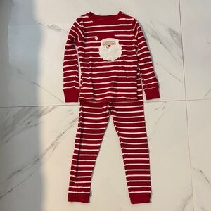 Carter's Christmas Red and White Striped Pajama Set